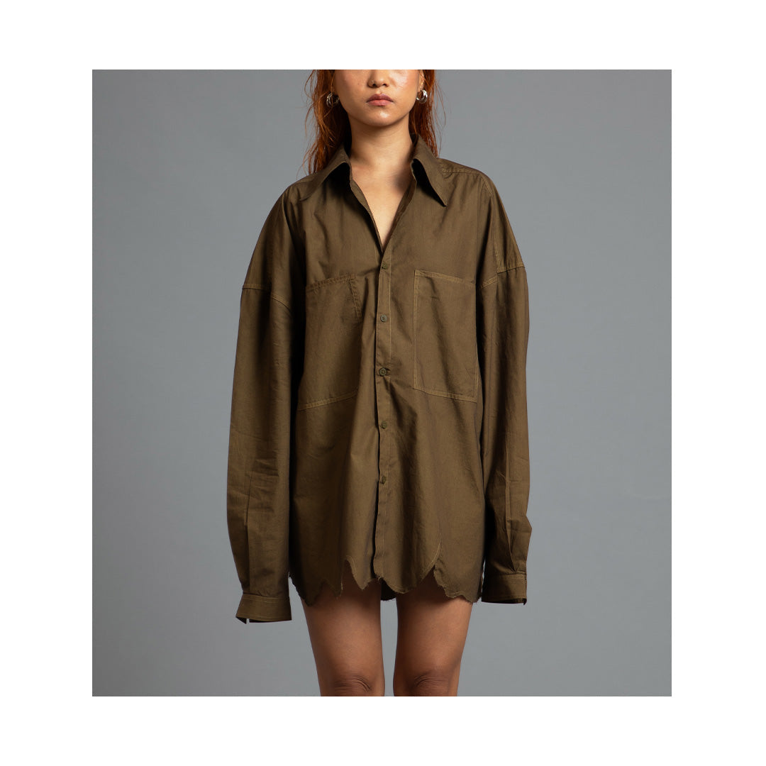 SuperHUEMN 'Sand' Darwyn Shirt (Olive Brown)