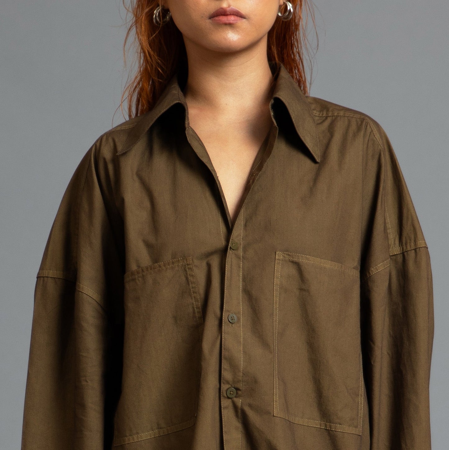 SuperHUEMN 'Sand' Darwyn Shirt (Olive Brown)