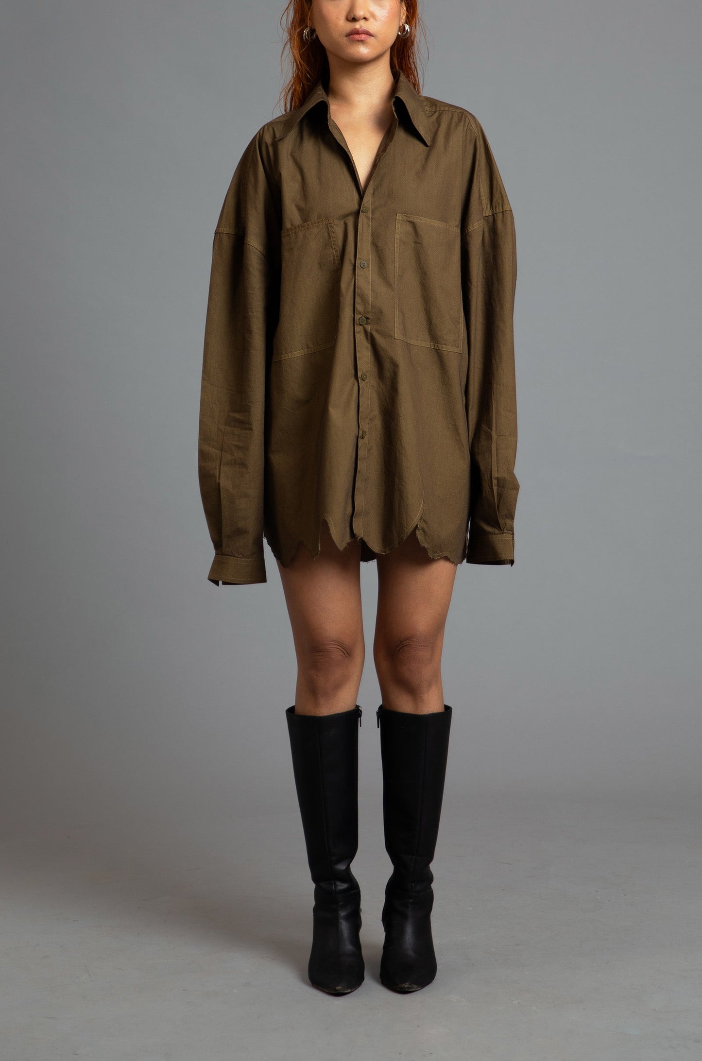 SuperHUEMN 'Sand' Darwyn Shirt (Olive Brown)