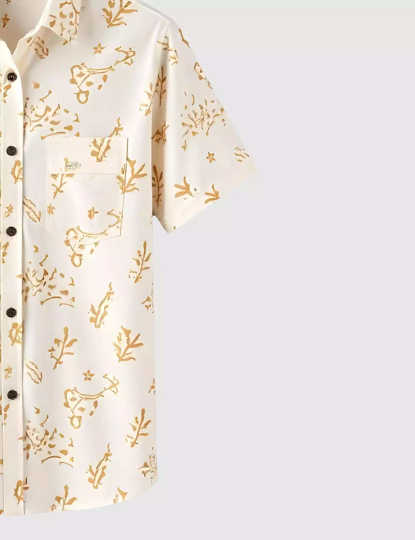 Summer Brown Patch Men's Shirt Half Sleeves Exclusive Summer Edition - Prime Fitz