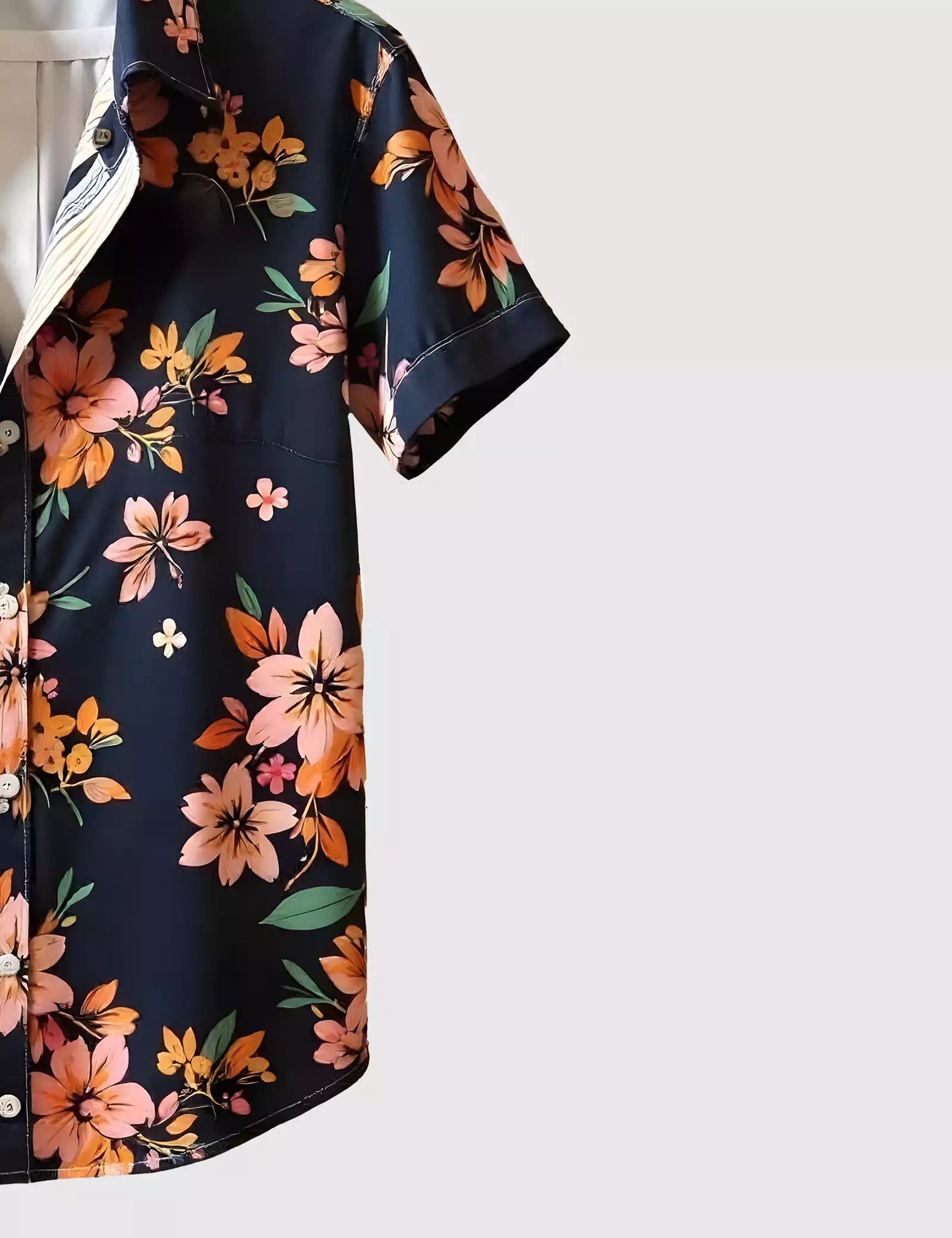 Navy Floral Printed Men's Shirt Half Sleeves Exclusive Summer Edition - Prime Fitz