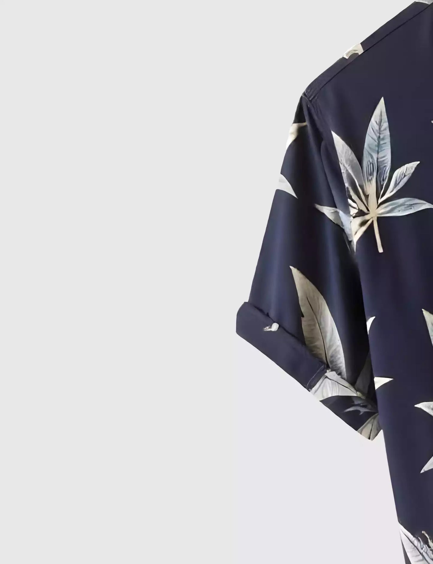 Navy Leaves Printed Men's Shirt Half Sleeves Exclusive Summer Edition - Prime Fitz