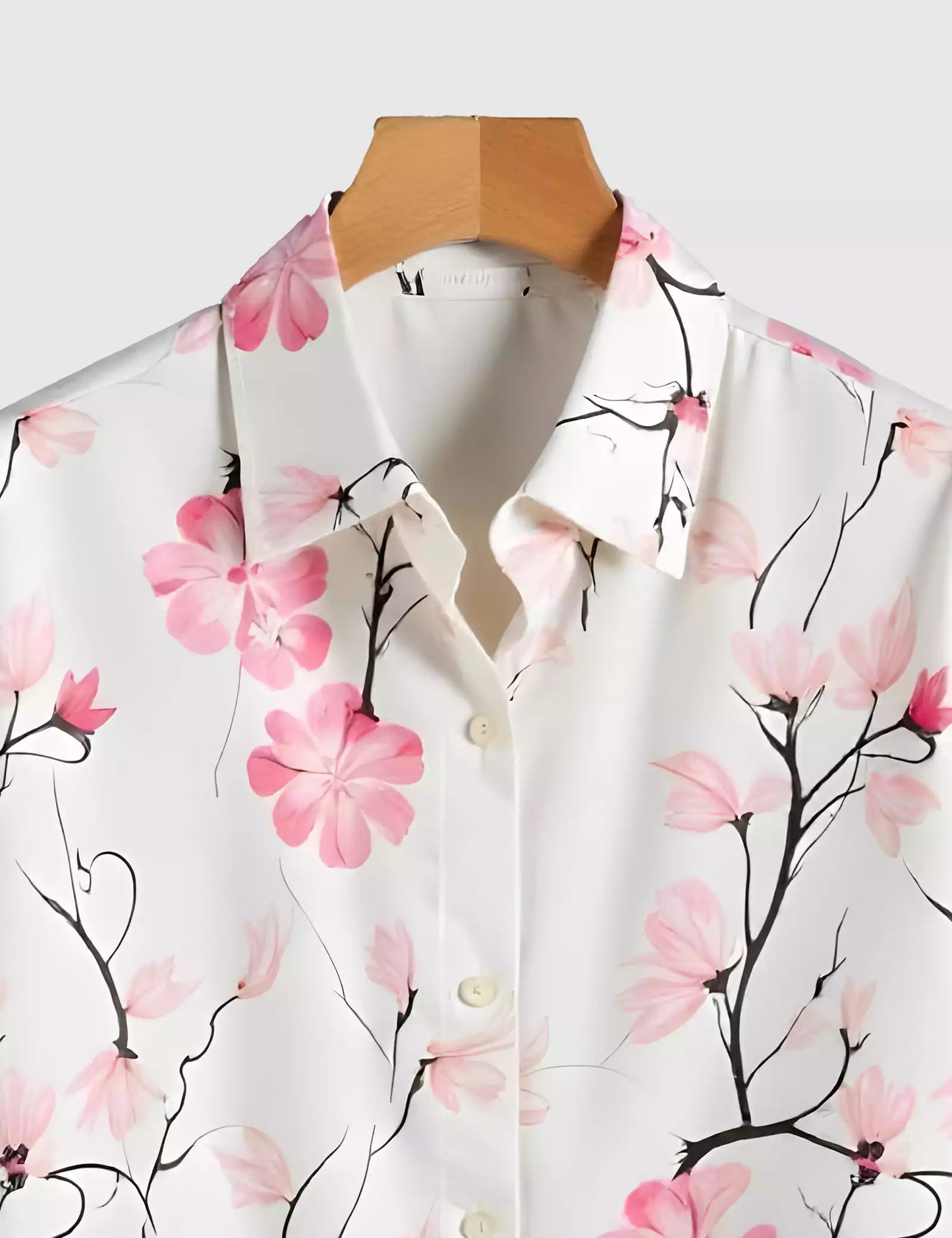 Pink Flower Printed Men's Shirt Half Sleeves Exclusive Summer Edition - Prime Fitz