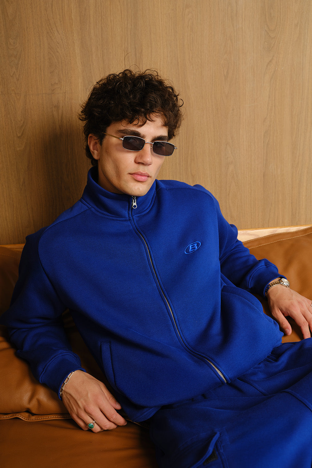 Sapphire Static High Neck Zipper Jacket