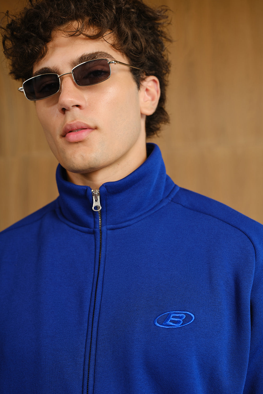 Sapphire Static High Neck Zipper Jacket