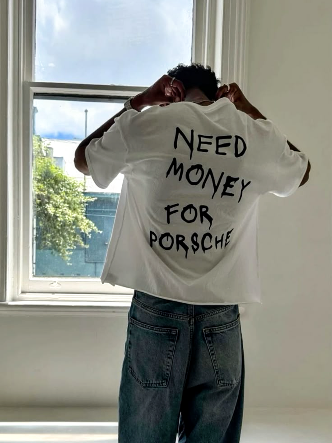 "Need Money for Porsche" Oversized Tee - Prime Fitz