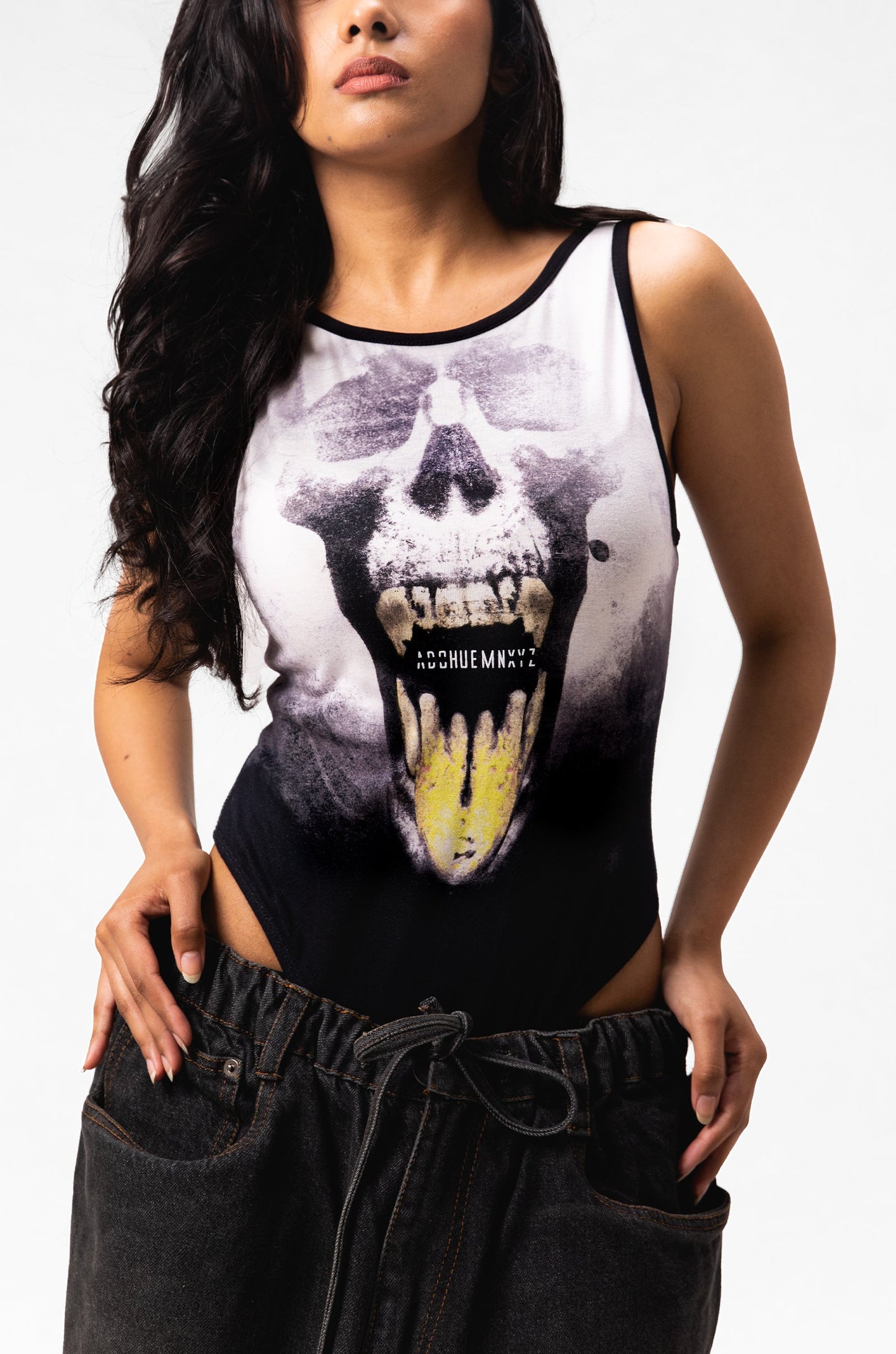 HUEMN Skull Bodysuit