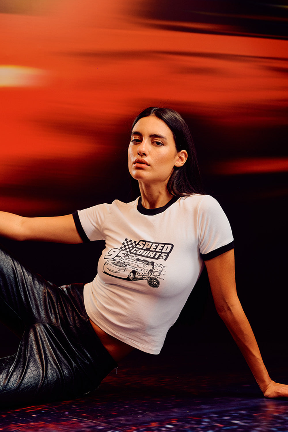 Speed Count Black Baby Tee