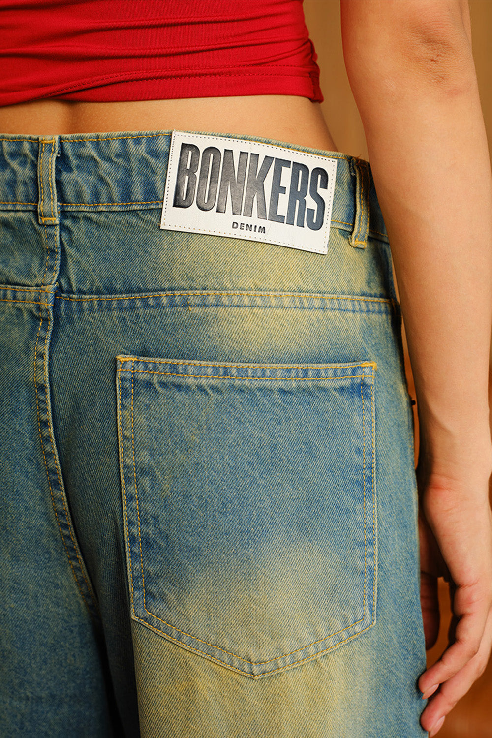 Stone Wash Workwear Cargo Jeans