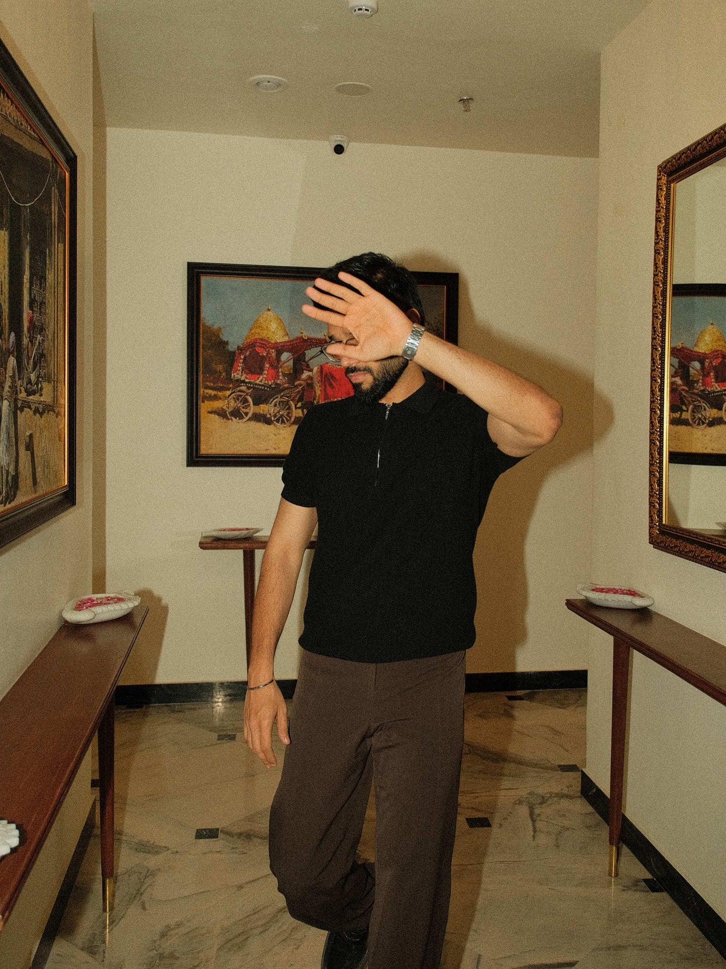 Old Money Wave Knit Polo - Black Money