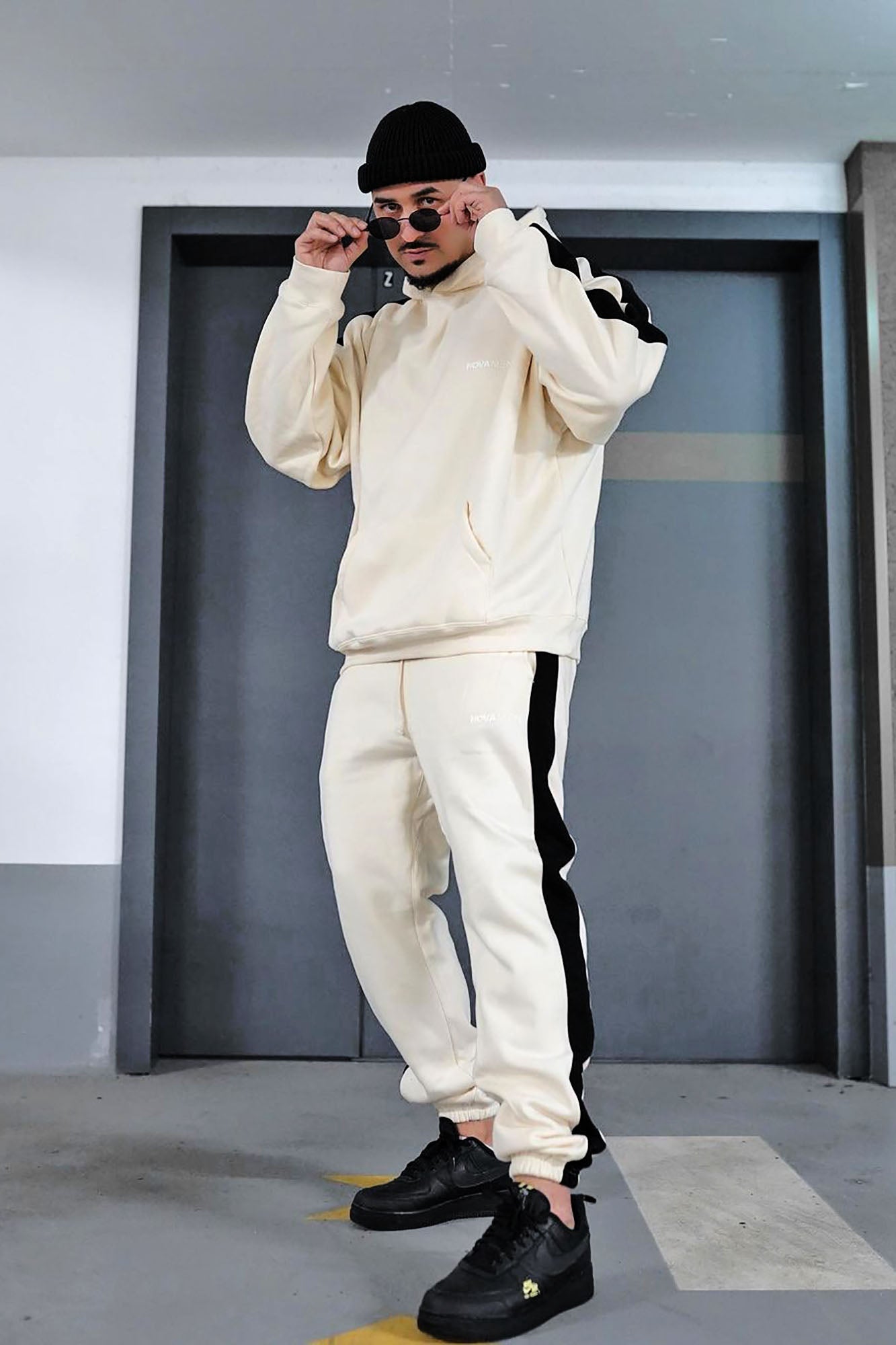 Men’s Side Stripe Fleece Tracksuit – Bold Comfort Meets Urban Style - Prime Fitz