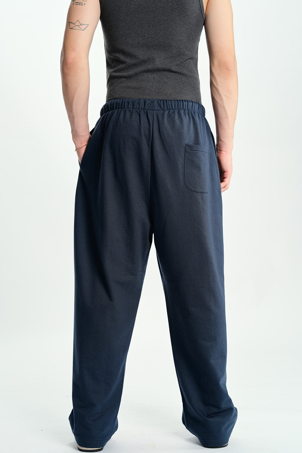 Blue Static Loose Fit Joggers