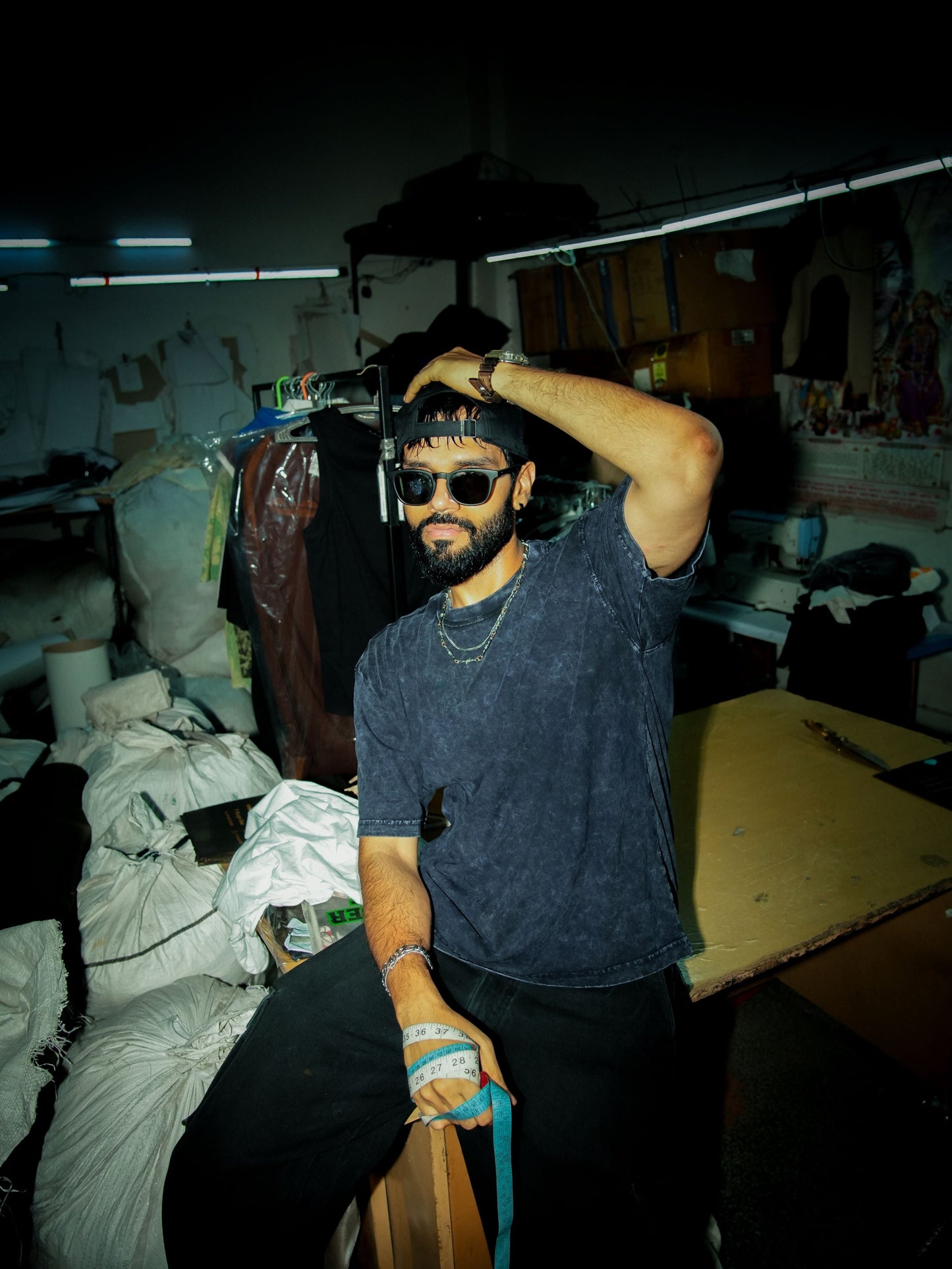 Relaxed Fit Tshirt - Washed Navy