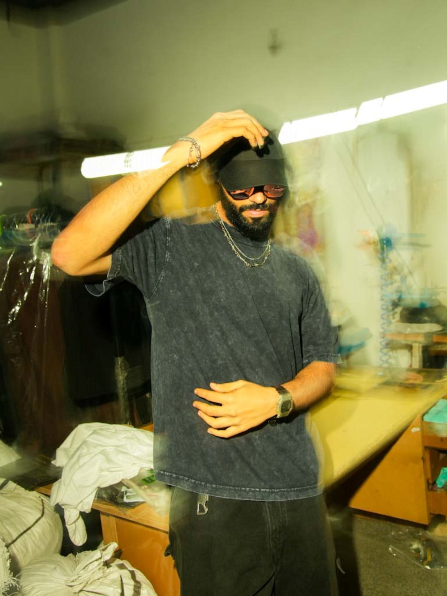 Relaxed Fit Tshirt - Washed Black