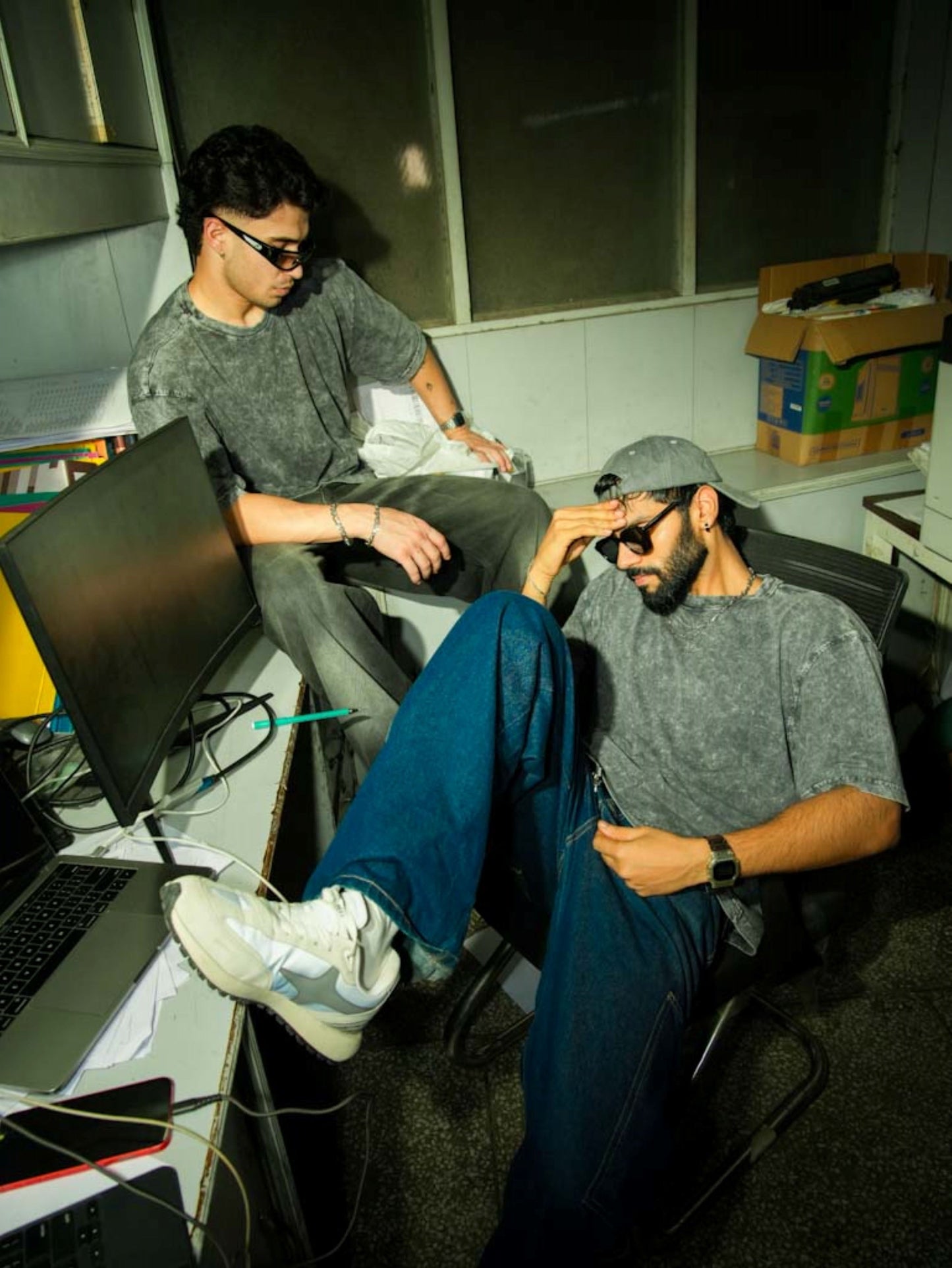 Relaxed Fit Tshirt - Washed Grey