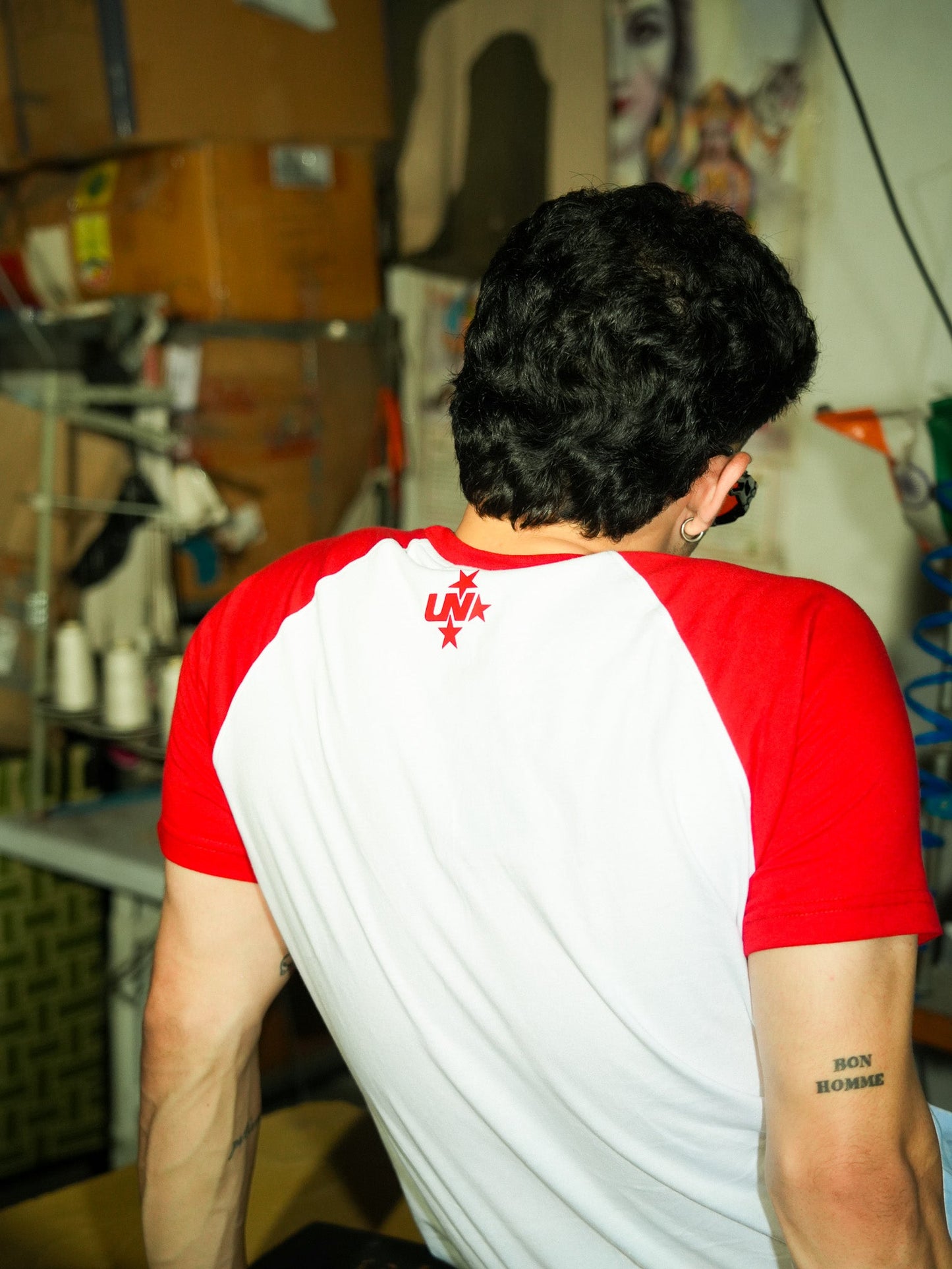 Reverse Raglan Slim Fit T-shirt - Red