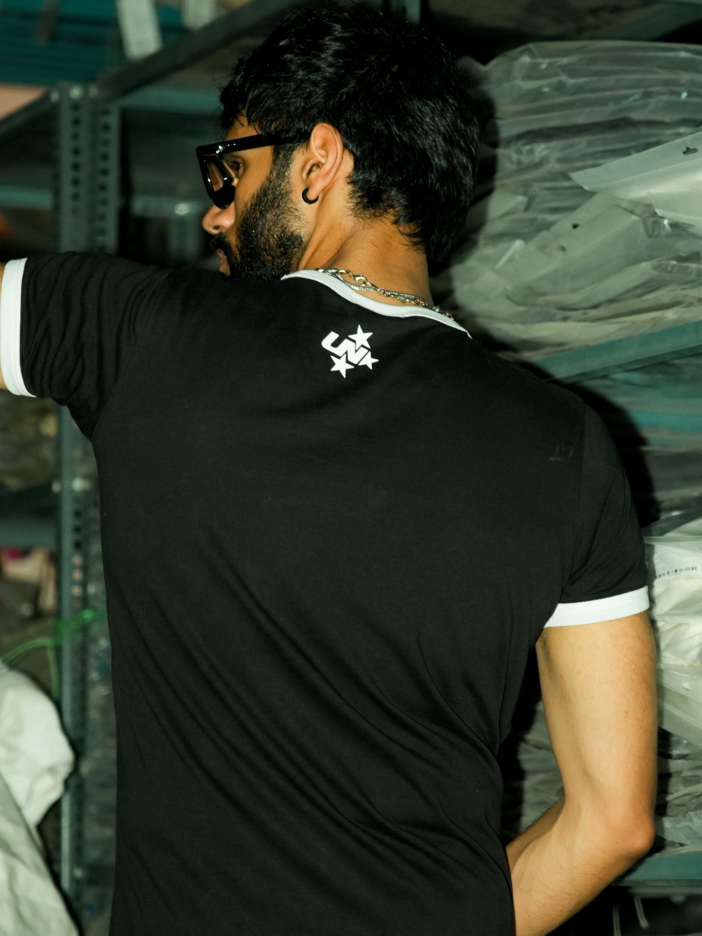 Varsity Slim Fit T-shirt - BLACK