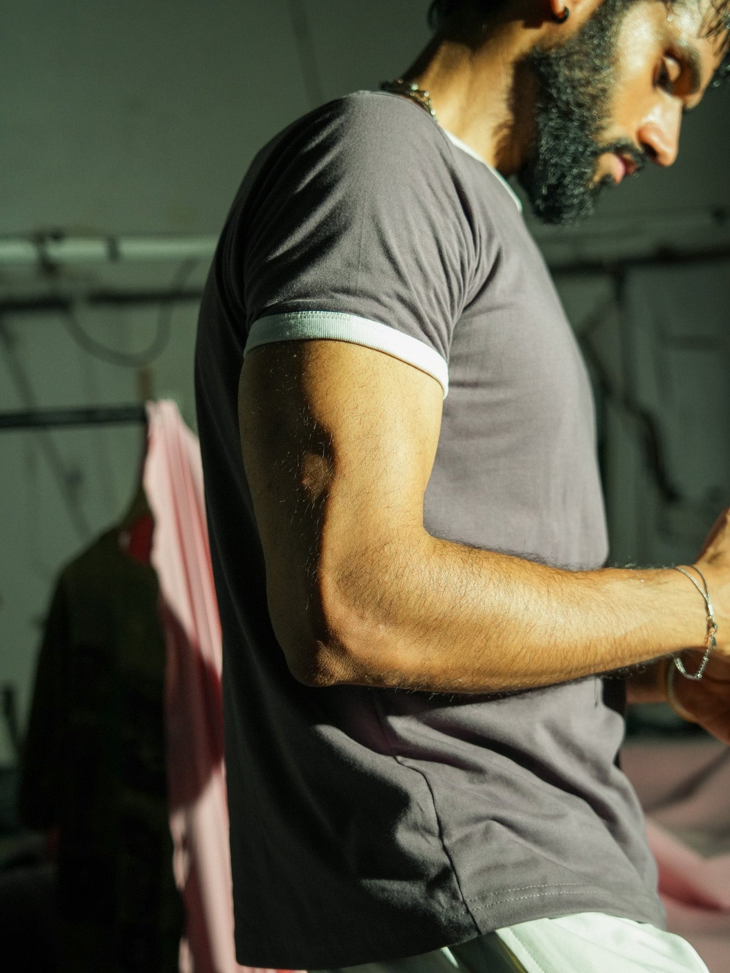 Varsity Slim Fit T-shirt - PLUM