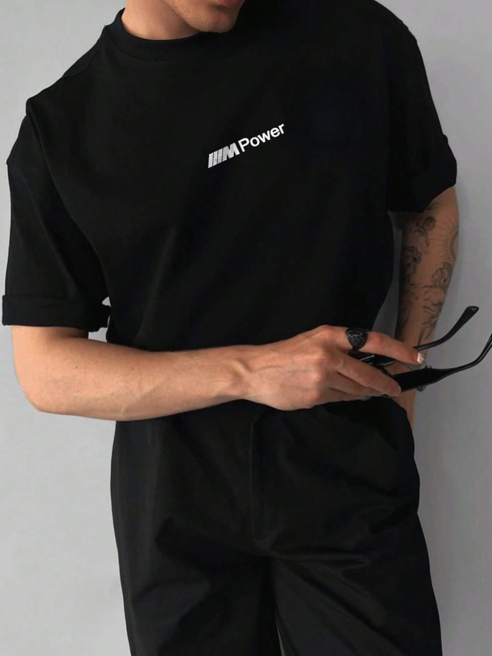 M8 Oversized Tee – Classic White Streetwear Staple - Prime Fitz