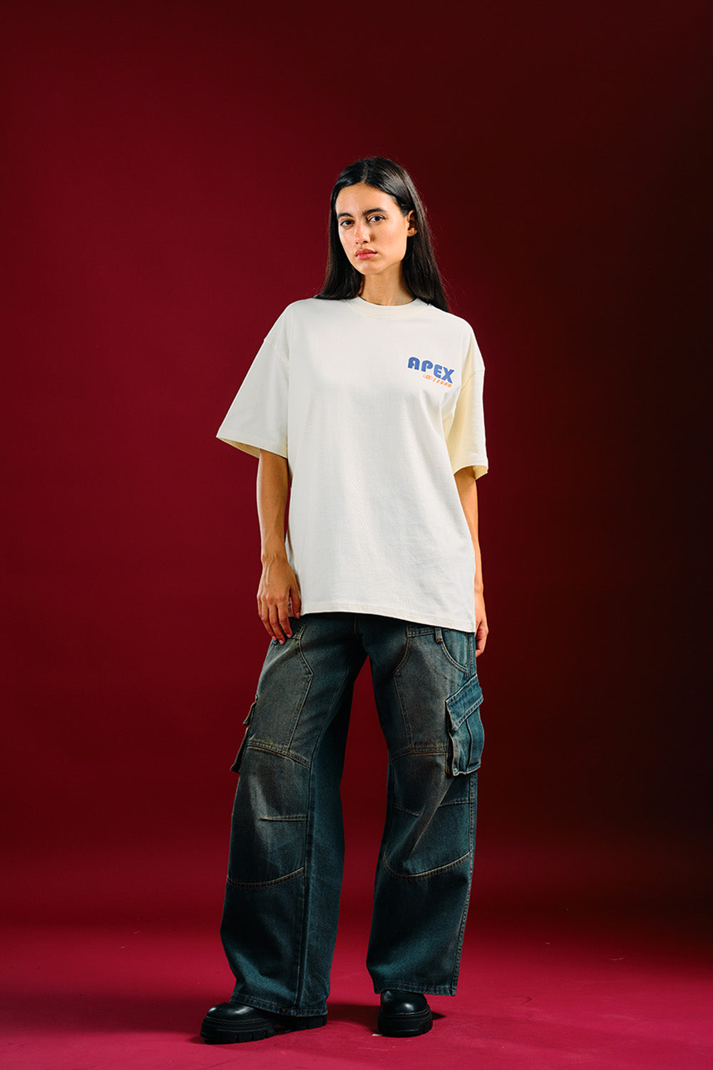 White Apex Beyond Oversized T-shirt
