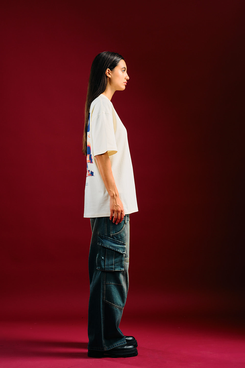 White Apex Beyond Oversized T-shirt