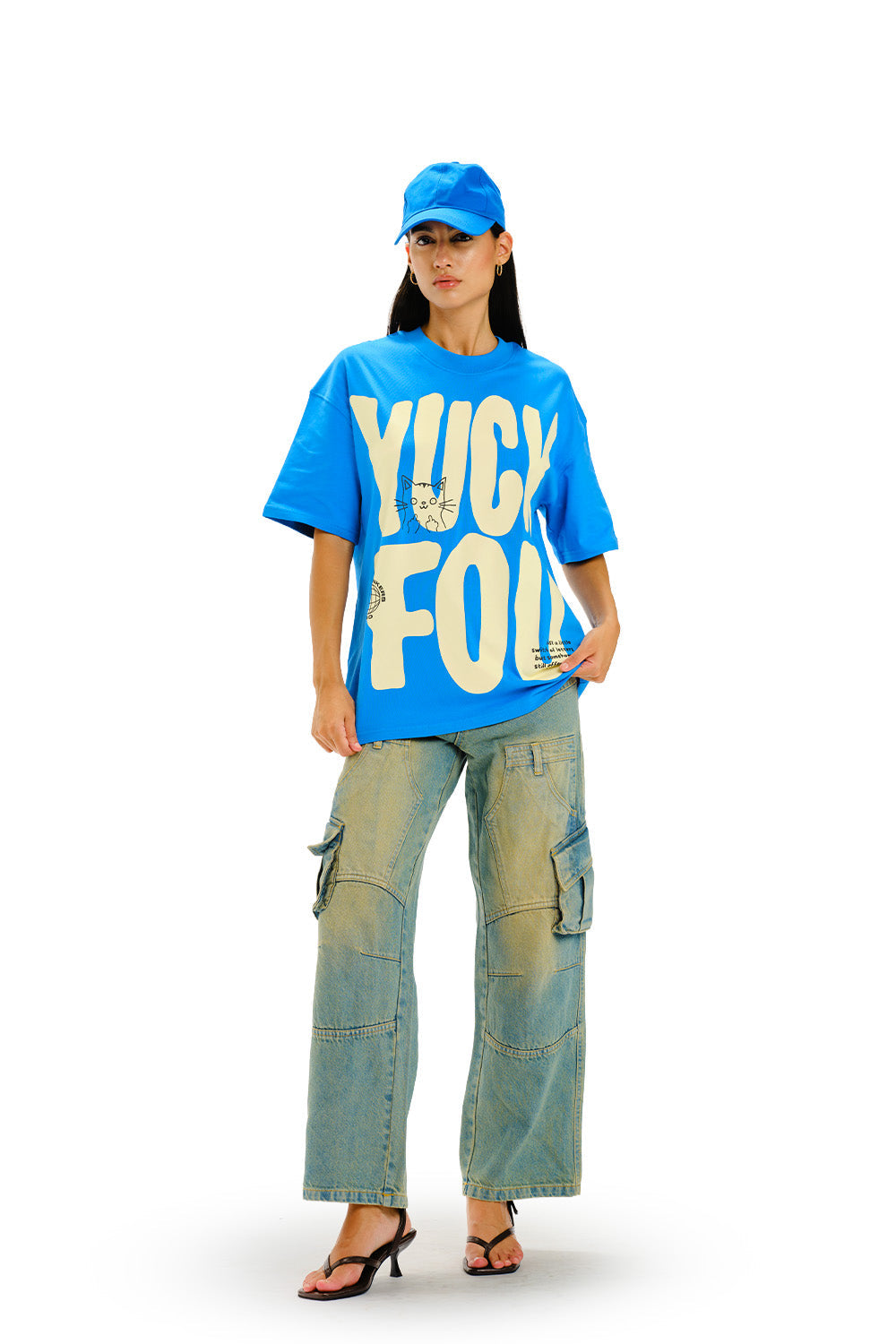 Yuck Fou Blue Oversized T-shirt