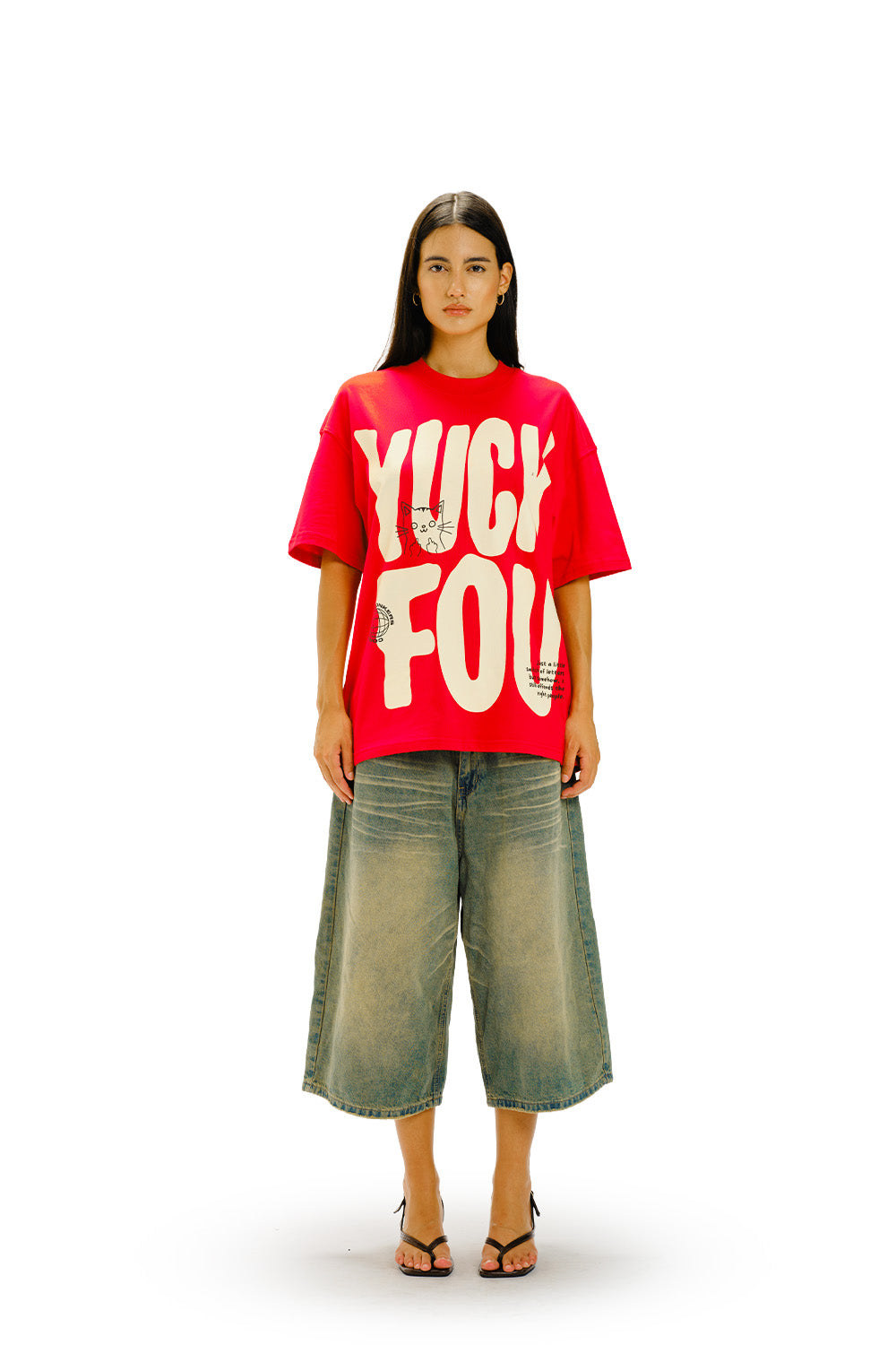 Yuck Fou Red Oversized T-shirt