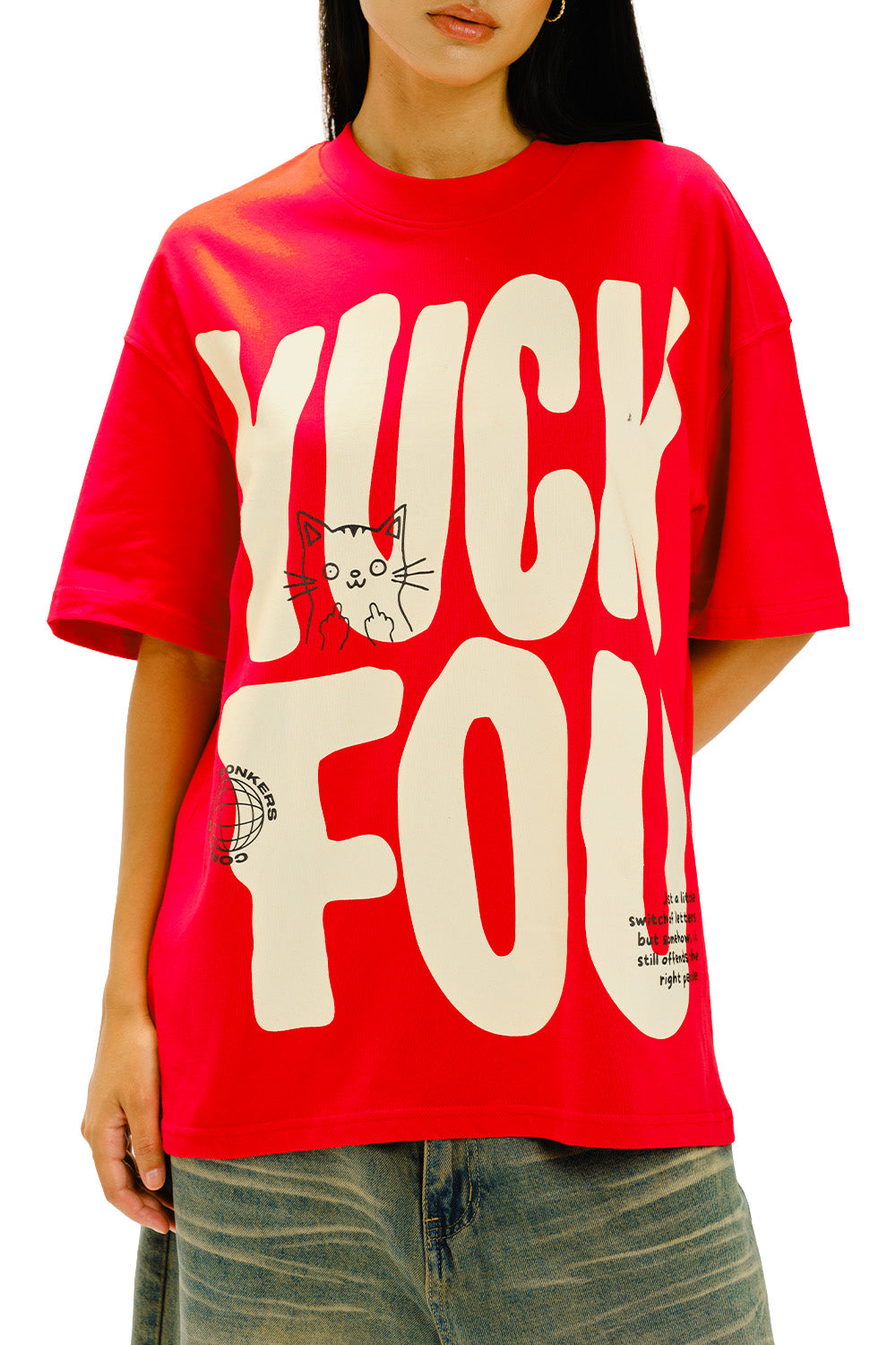 Yuck Fou Red Oversized T-shirt
