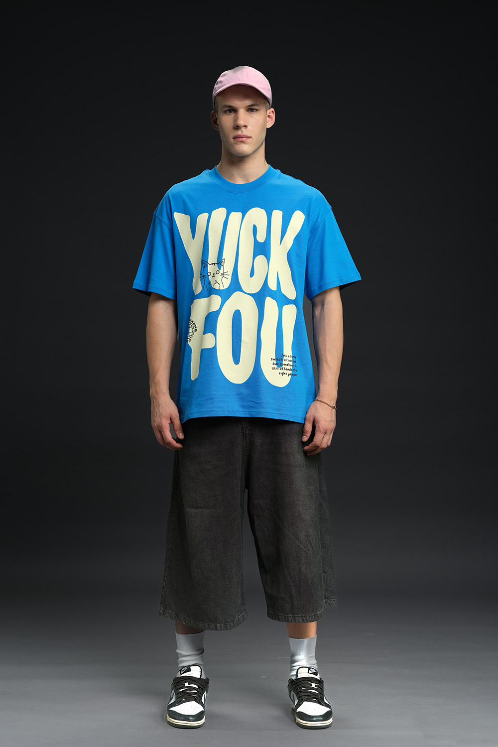 Yuck Fou Blue Oversized T-shirt