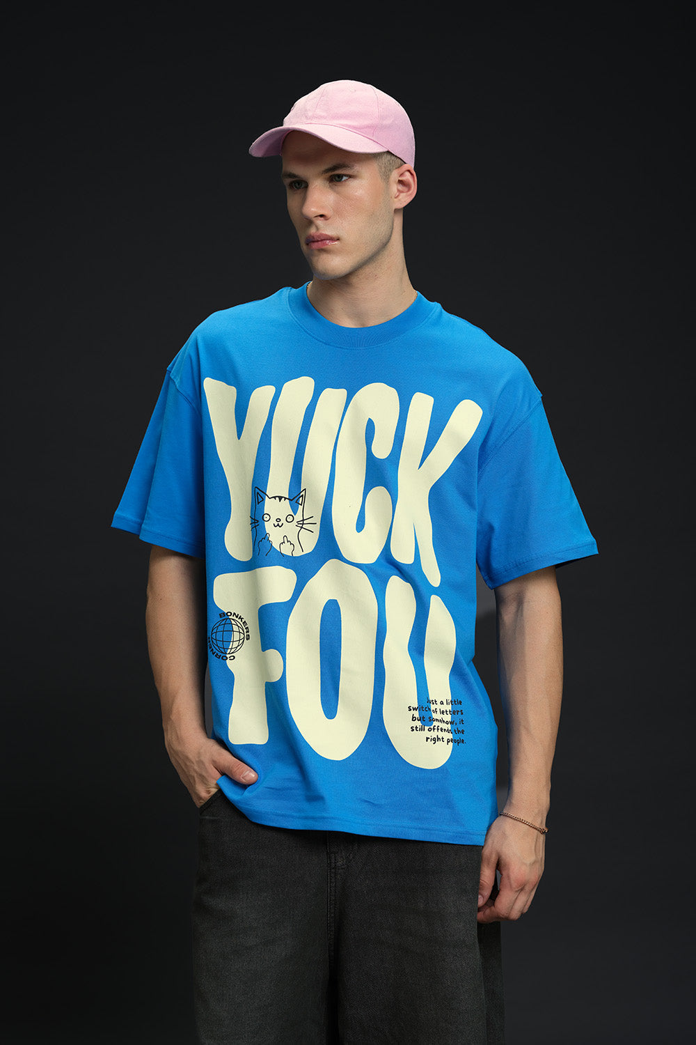 Yuck Fou Blue Oversized T-shirt