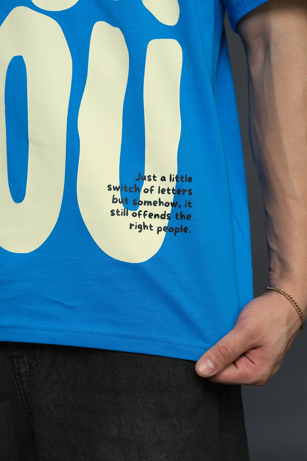 Yuck Fou Blue Oversized T-shirt