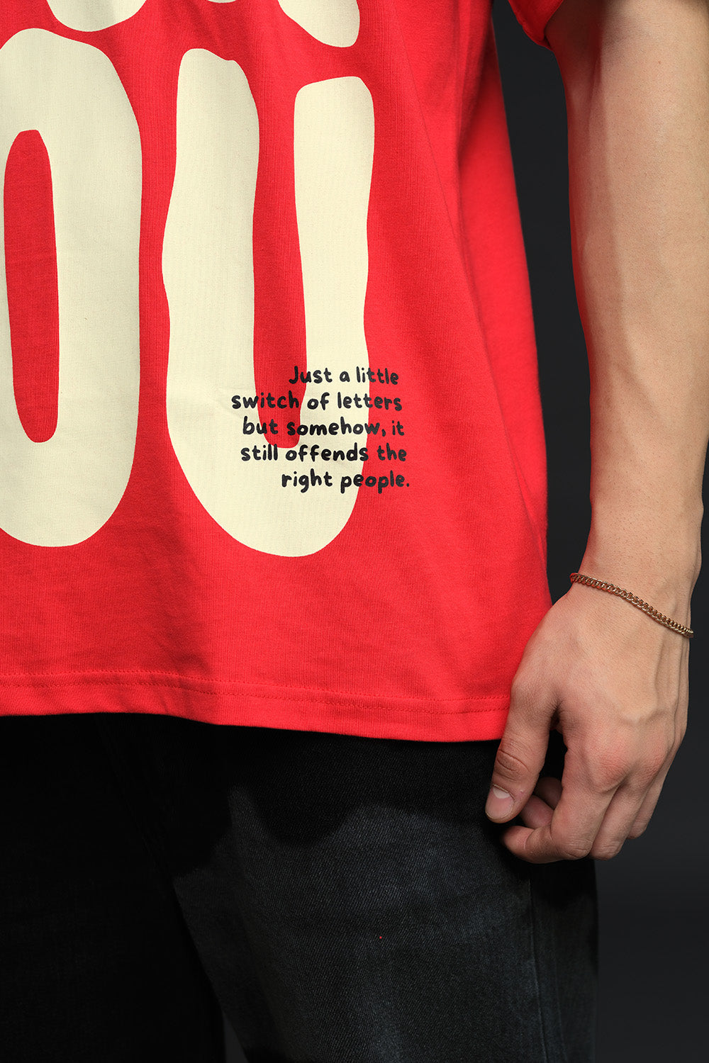 Yuck Fou Red Oversized T-shirt