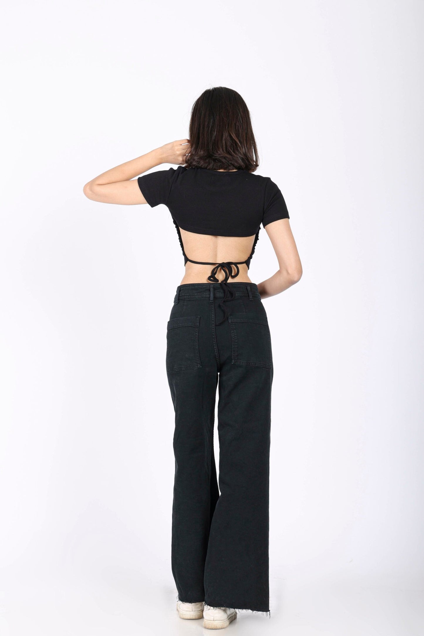 Black Backless Tie-Up - Prime Fitz