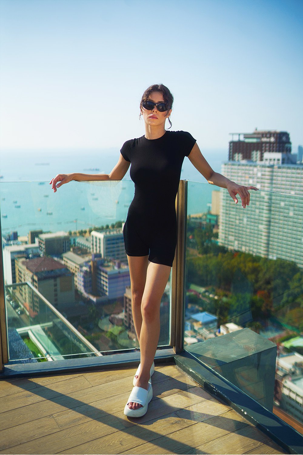 Black Bodycon Solid Romper