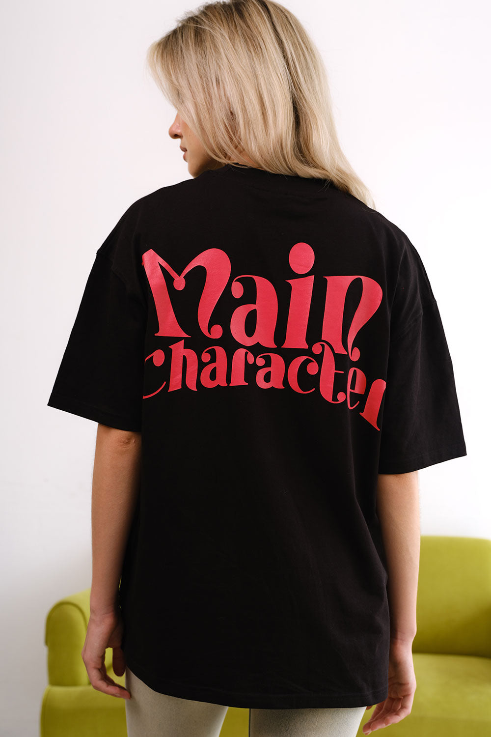 Black Main Character Oversized T-Shirt