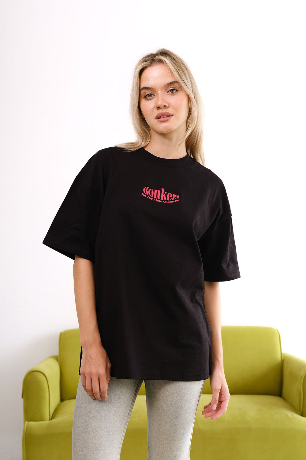 Black Main Character Oversized T-Shirt