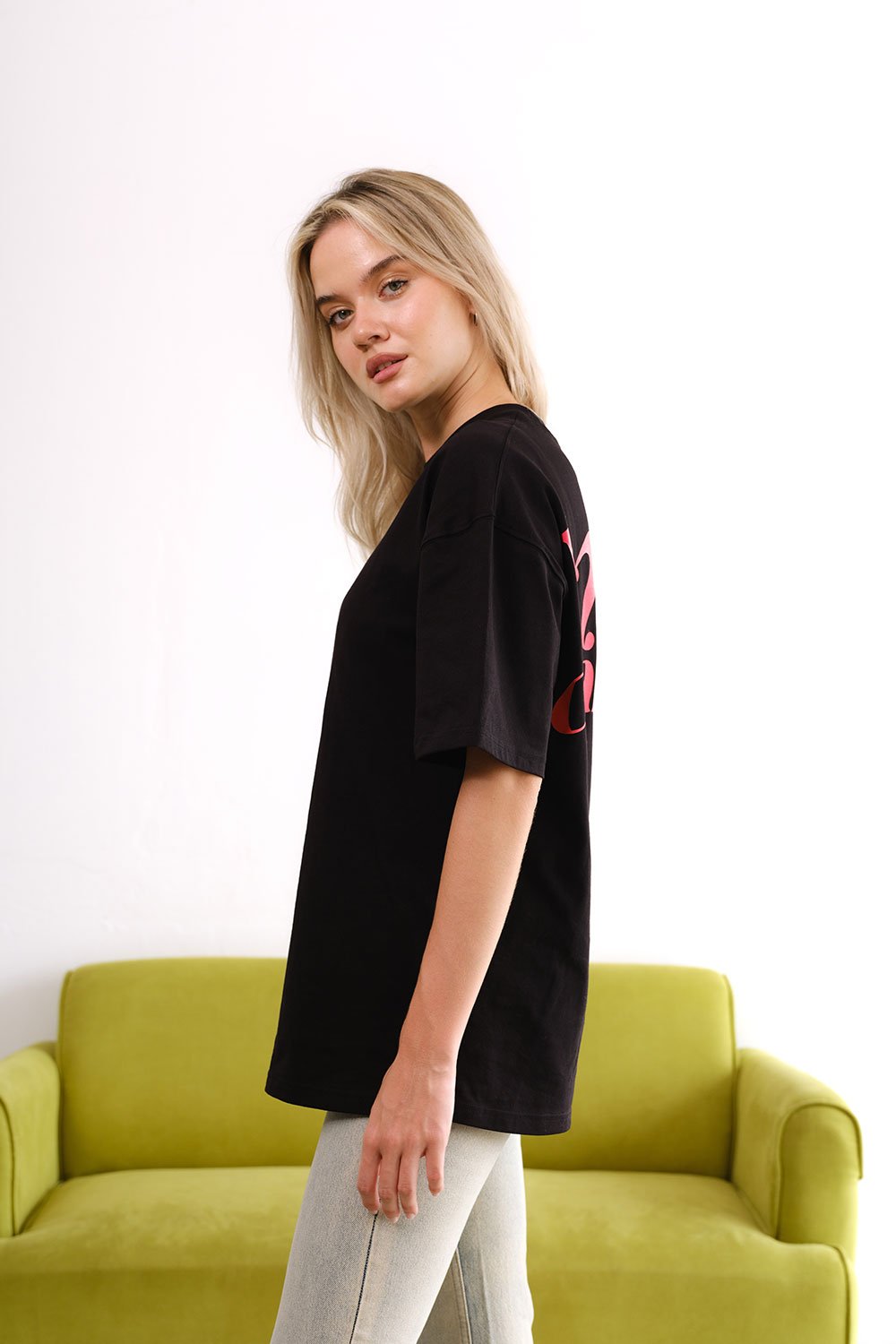Black Main Character Oversized T-Shirt