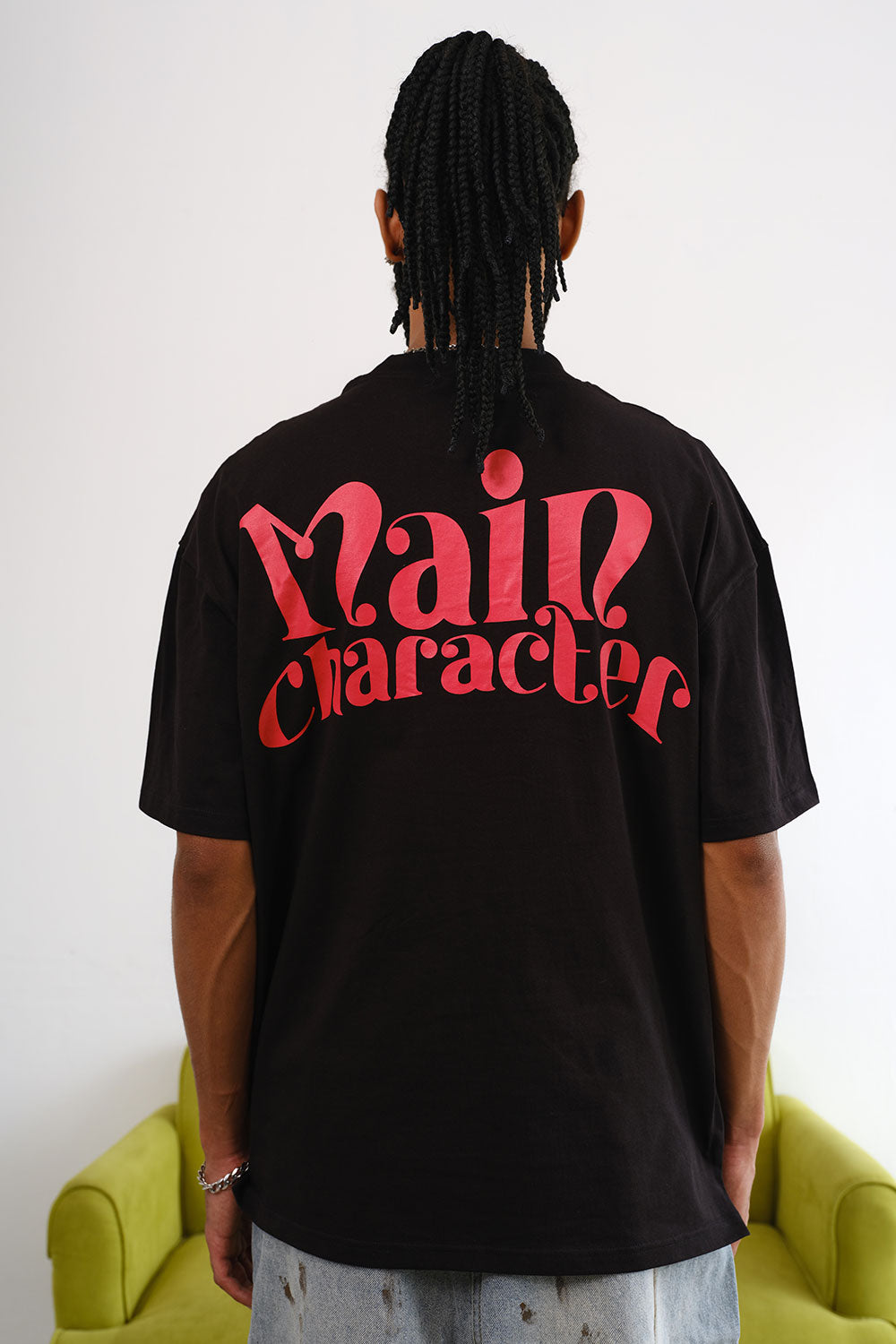 Black Main Character Oversized T-Shirt