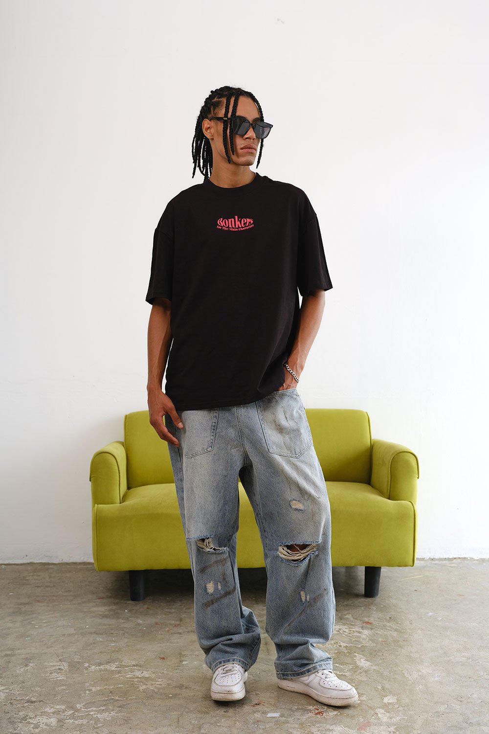 Black Main Character Oversized T-Shirt