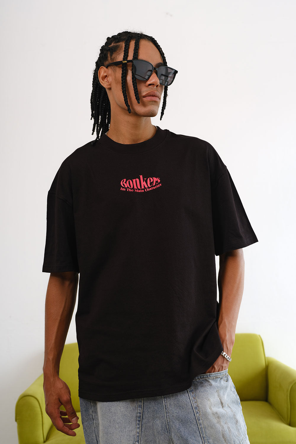 Black Main Character Oversized T-Shirt