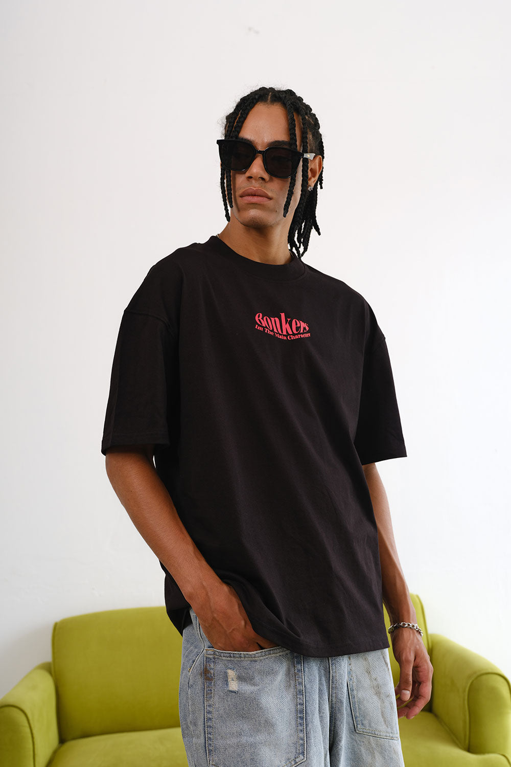 Black Main Character Oversized T-Shirt