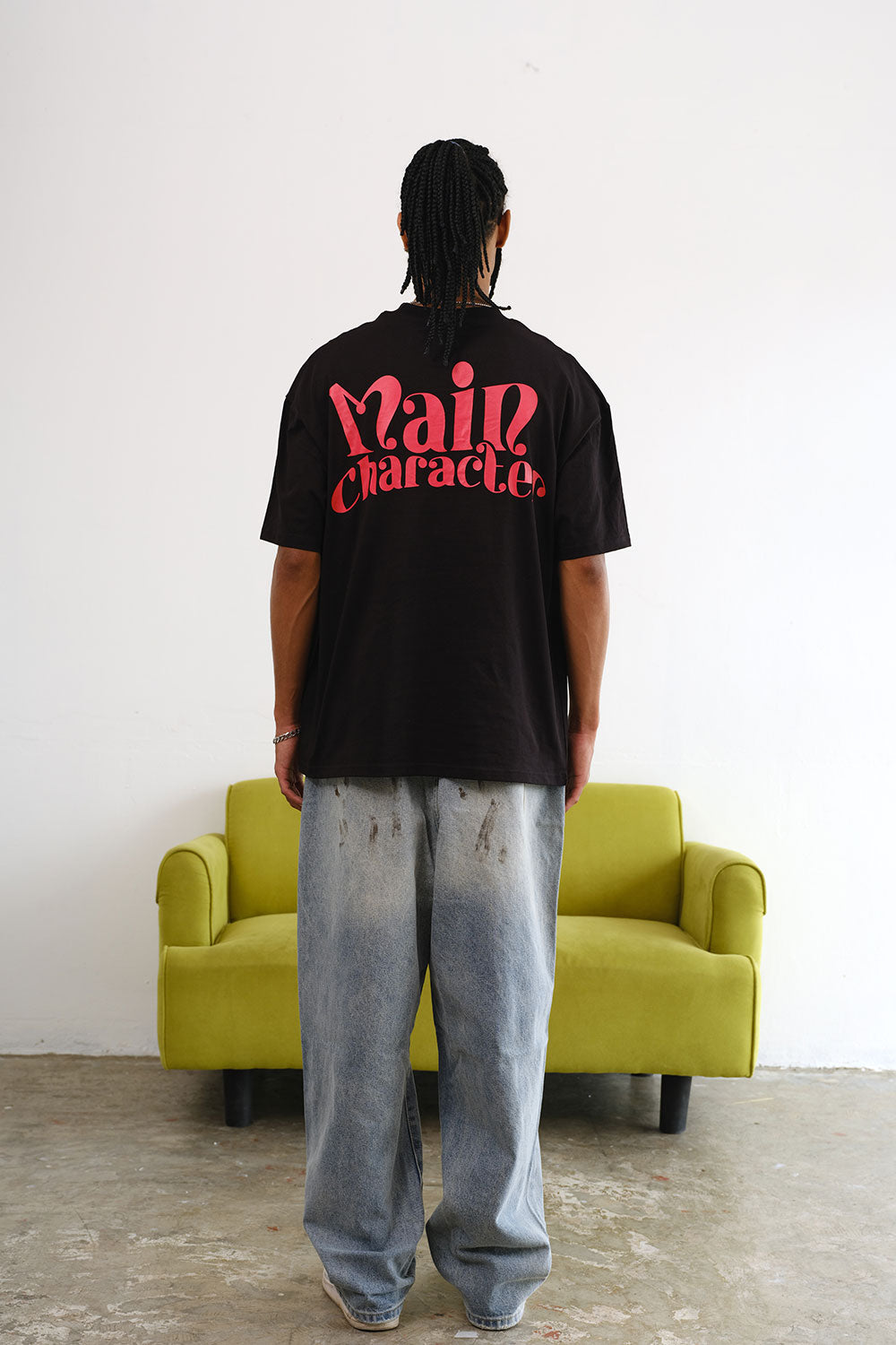 Black Main Character Oversized T-Shirt