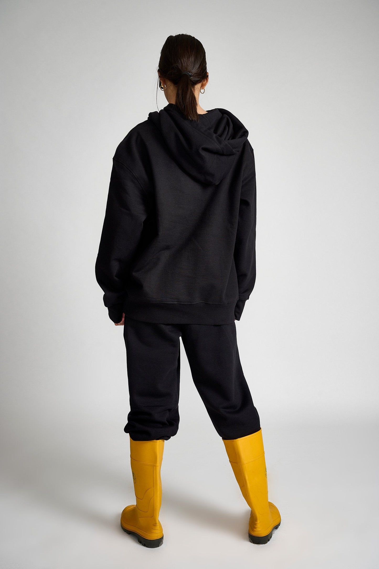 Black Signature Oversized Heavyweight Hoodie (Fleece) - Prime Fitz