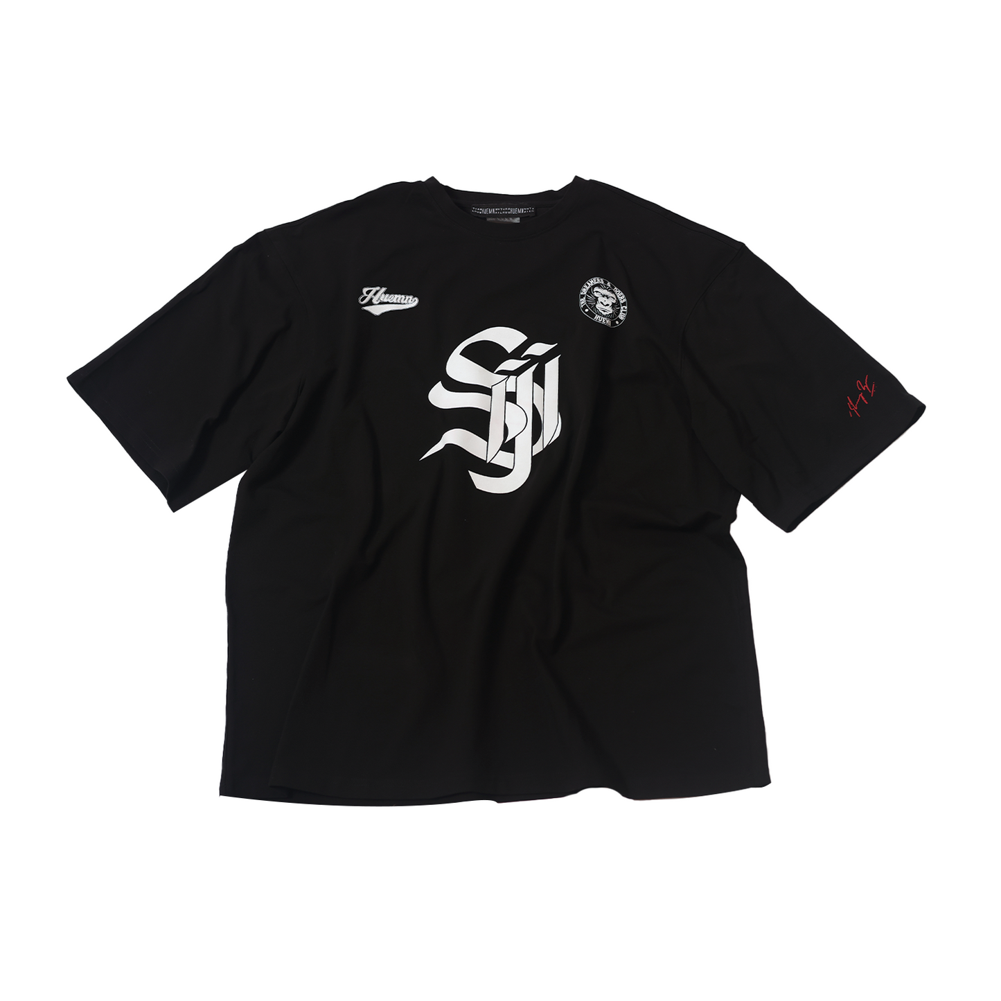 Shreyas Iyer x HUEMN 'SI' monogram T-shirt (Black)