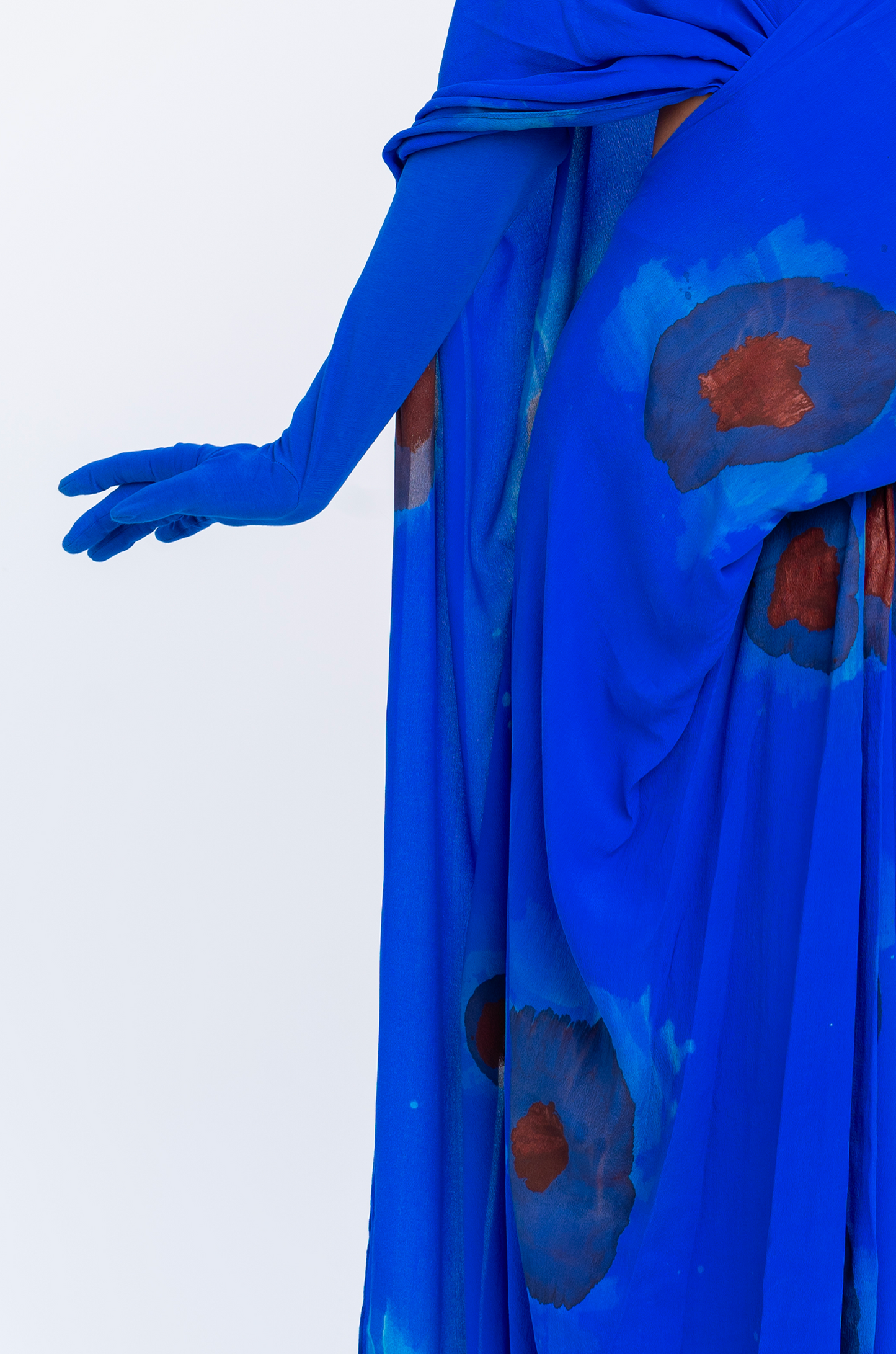 Huemn Blood Washed Hybrid Sari-Pants (Blue)