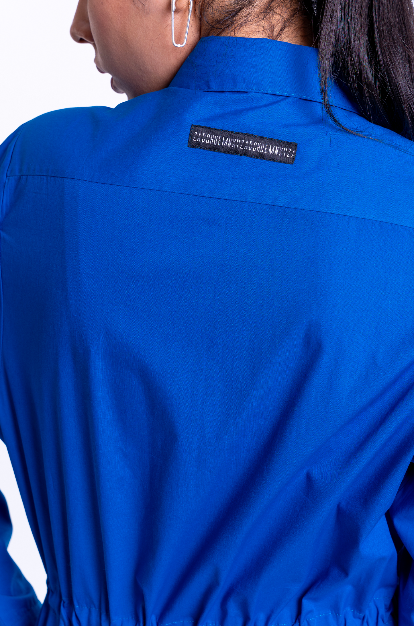 Drawstring Dress (Blue)