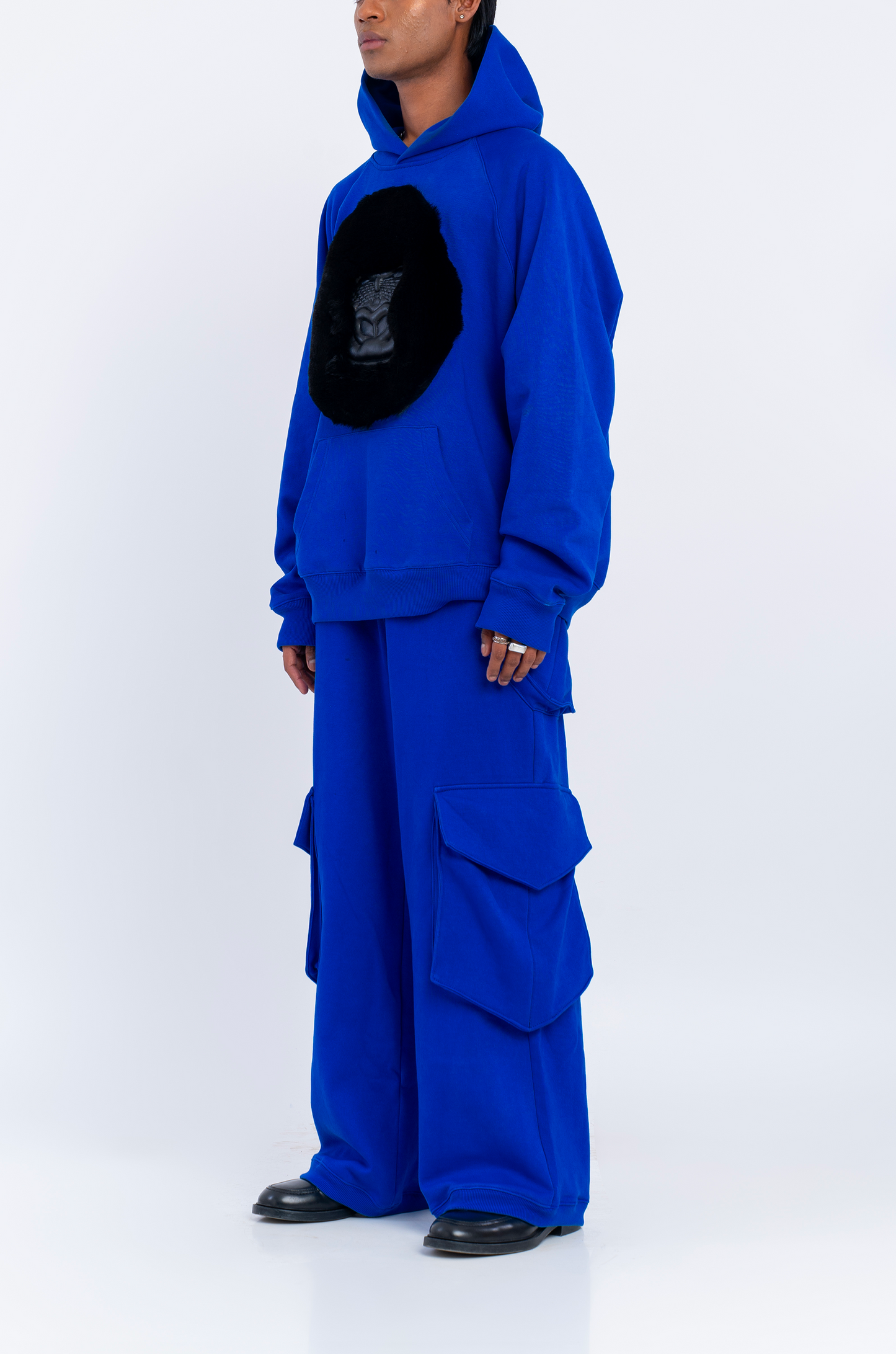 Huemn Classic Handmade Gorilla Hoodie (Blue)