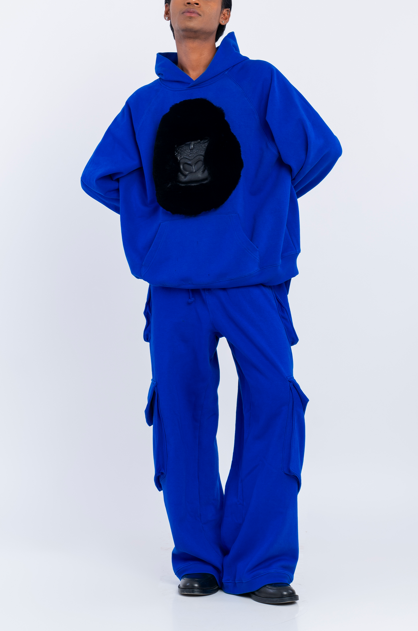 Huemn Classic Handmade Gorilla Hoodie (Blue)