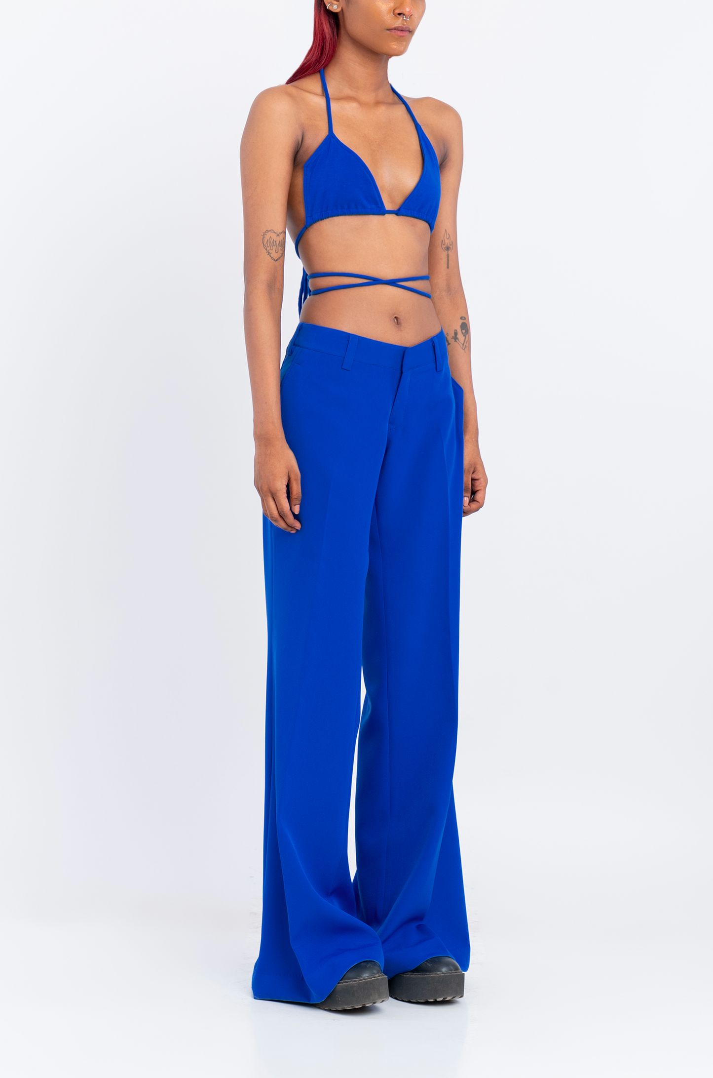 The New World Low Waist Trousers (Blue)