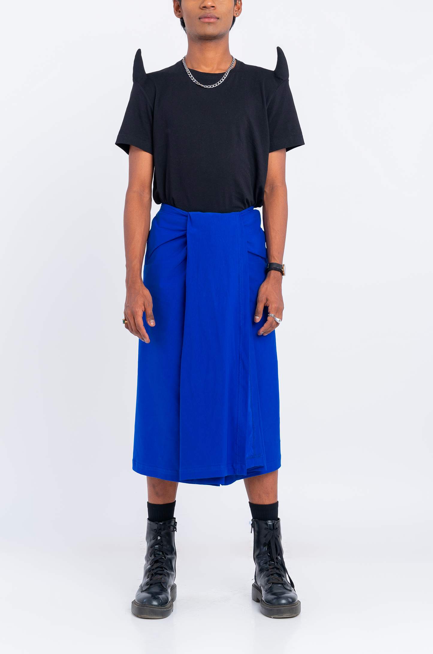 The Hybrid Lungi Skirt (Blue)